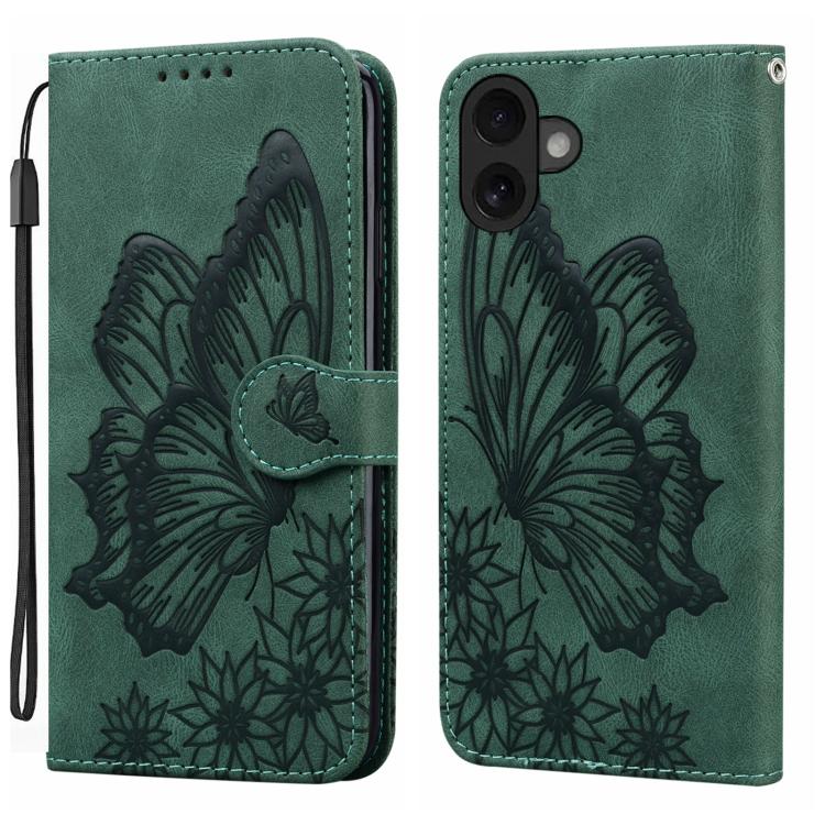 Retro Hautgefühl Schmetterlinge Prägung Horizontale Klapp-Leder-Handyhülle, Für iPhone 17 Pro Max, Für iPhone 17 Pro, Für iPhone 17, Für iPhone Air
