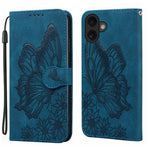 Retro Hautgefühl Schmetterlinge Prägung Horizontale Klapp-Leder-Handyhülle, Für iPhone 17 Pro Max, Für iPhone 17 Pro, Für iPhone 17, Für iPhone Air