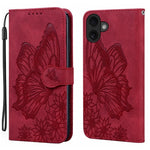Retro Hautgefühl Schmetterlinge Prägung Horizontale Klapp-Leder-Handyhülle, Für iPhone 17 Pro Max, Für iPhone 17 Pro, Für iPhone 17, Für iPhone Air