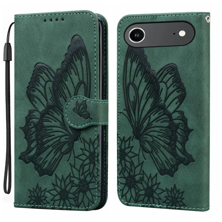 Retro Hautgefühl Schmetterlinge Prägung Horizontale Klapp-Leder-Handyhülle, Für iPhone 17 Pro Max, Für iPhone 17 Pro, Für iPhone 17, Für iPhone Air