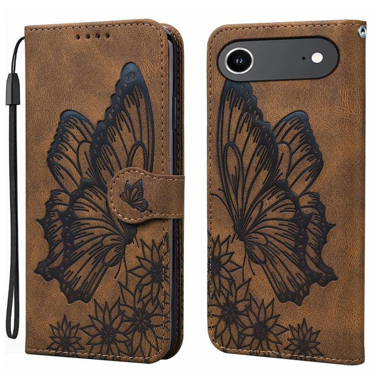 Retro Hautgefühl Schmetterlinge Prägung Horizontale Klapp-Leder-Handyhülle, Für iPhone 17 Pro Max, Für iPhone 17 Pro, Für iPhone 17, Für iPhone Air