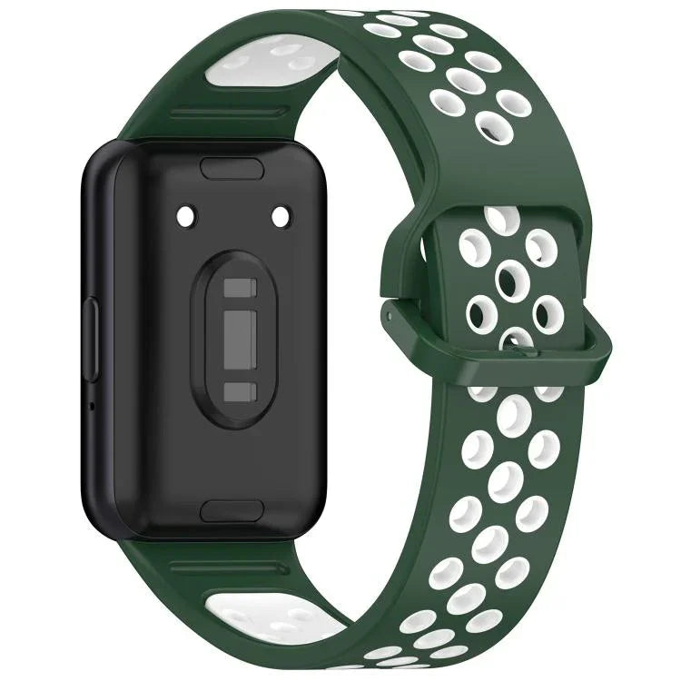 xDfind Zweifarbiges, atmungsaktives Silikon-Uhrenarmband für Samsung Galaxy Fit 3