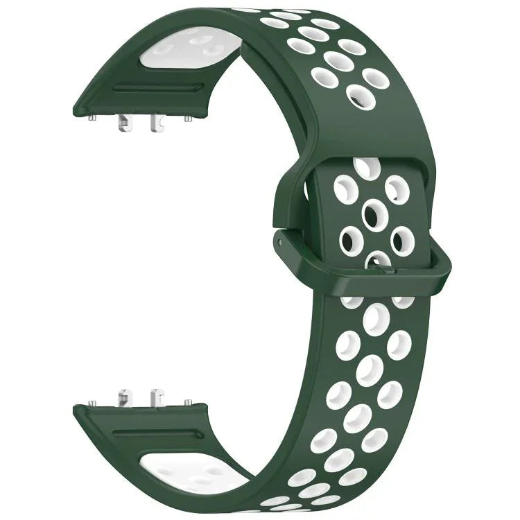 xDfind Zweifarbiges, atmungsaktives Silikon-Uhrenarmband für Samsung Galaxy Fit 3