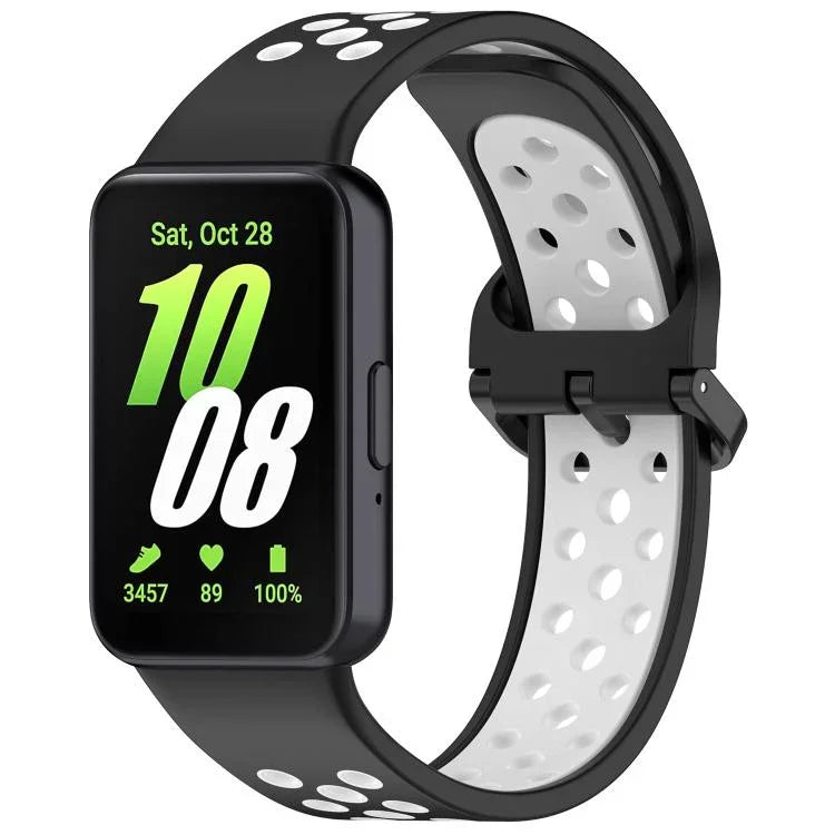 xDfind Zweifarbiges, atmungsaktives Silikon-Uhrenarmband für Samsung Galaxy Fit 3