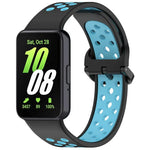 xDfind Zweifarbiges, atmungsaktives Silikon-Uhrenarmband für Samsung Galaxy Fit 3