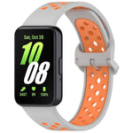 xDfind Zweifarbiges, atmungsaktives Silikon-Uhrenarmband für Samsung Galaxy Fit 3