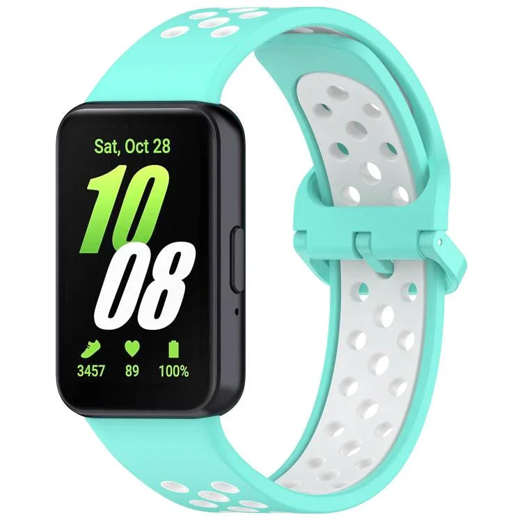 xDfind Zweifarbiges, atmungsaktives Silikon-Uhrenarmband für Samsung Galaxy Fit 3