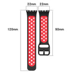 xDfind Zweifarbiges, atmungsaktives Silikon-Uhrenarmband für Samsung Galaxy Fit 3