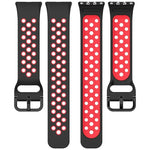 xDfind Zweifarbiges, atmungsaktives Silikon-Uhrenarmband für Samsung Galaxy Fit 3