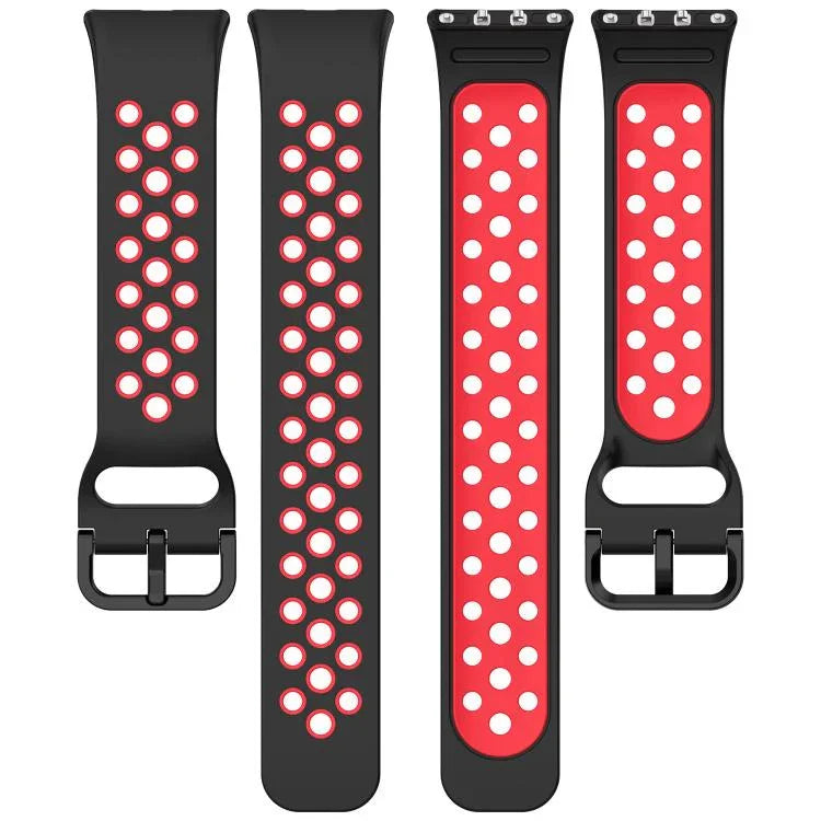 xDfind Zweifarbiges, atmungsaktives Silikon-Uhrenarmband für Samsung Galaxy Fit 3