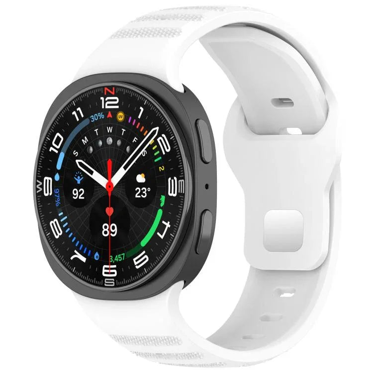 xDfind Silikon-Uhrenarmband mit runden Punkten und silberner Dornschließe, passend für Samsung Galaxy Watch Ultra/Ultra 2025 und Samsung Galaxy Watch8/8 Classic