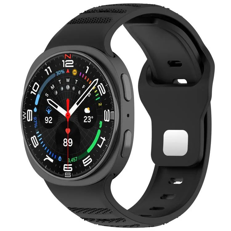 xDfind Silikon-Uhrenarmband mit runden Punkten und silberner Dornschließe, passend für Samsung Galaxy Watch Ultra/Ultra 2025 und Samsung Galaxy Watch8/8 Classic