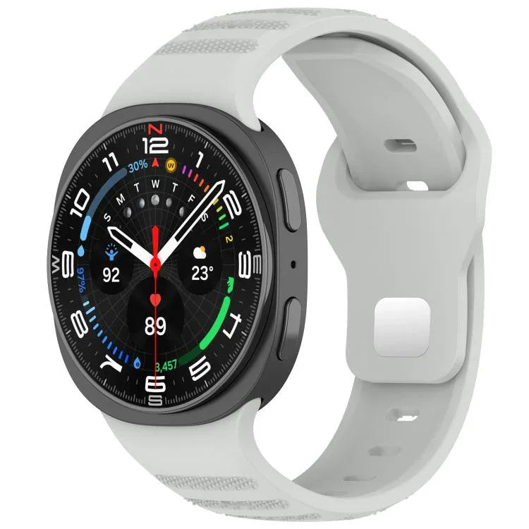xDfind Silikon-Uhrenarmband mit runden Punkten und silberner Dornschließe, passend für Samsung Galaxy Watch Ultra/Ultra 2025 und Samsung Galaxy Watch8/8 Classic