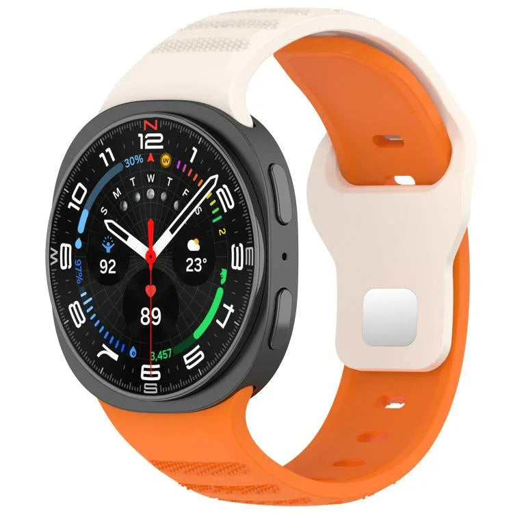 xDfind Silikon-Uhrenarmband mit runden Punkten und silberner Dornschließe, passend für Samsung Galaxy Watch Ultra/Ultra 2025 und Samsung Galaxy Watch8/8 Classic