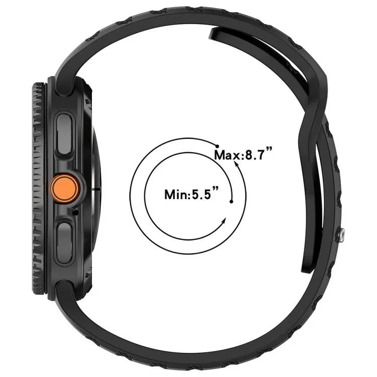 xDfind Silikon-Uhrenarmband mit runden Punkten und silberner Dornschließe, passend für Samsung Galaxy Watch Ultra/Ultra 2025 und Samsung Galaxy Watch8/8 Classic