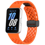 xDfind Hole Style Magnetic Black Buckle Silicone Watch Band, For Galaxy Fit3