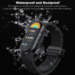 xDfind Holes Magnetic Black Buckle Silicone Watch Band, For Xiaomi Smart Band 10 / 9 / 8