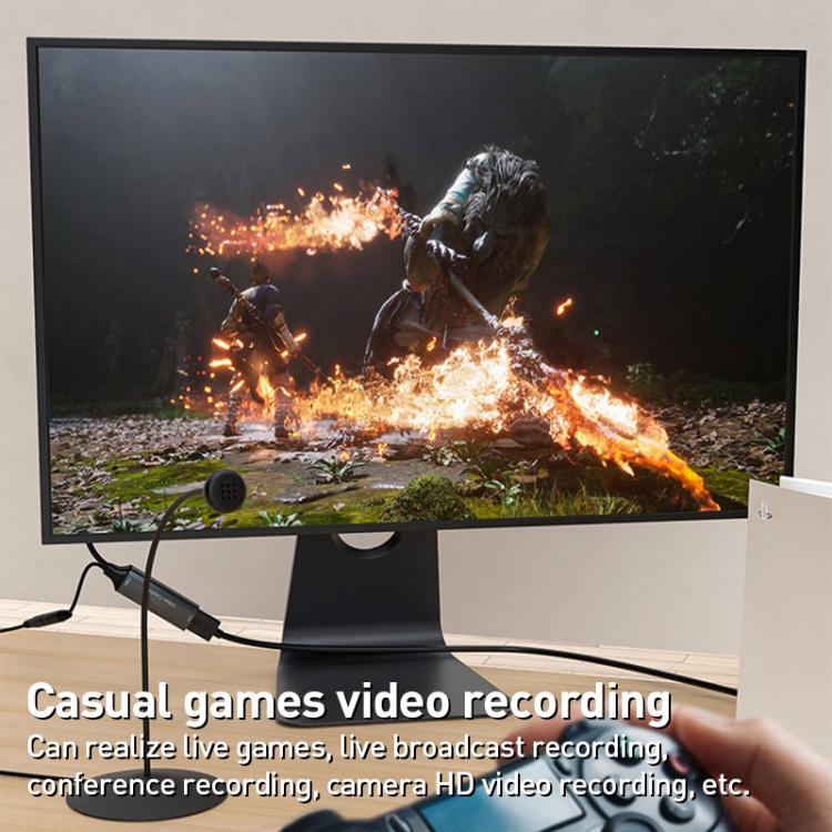 U2 4K 30Hz HDMI-zu-Typ-C-HD-Videoaufnahmekarte mit Mikrofon-Mixer