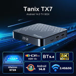 Tanix TX7 8K UHD Android 14 Smart TV Box mit Fernbedienung, Allwinner H728 Octa-Core, 2GB+16GB, 4GB+32GB, 4GB+64GB