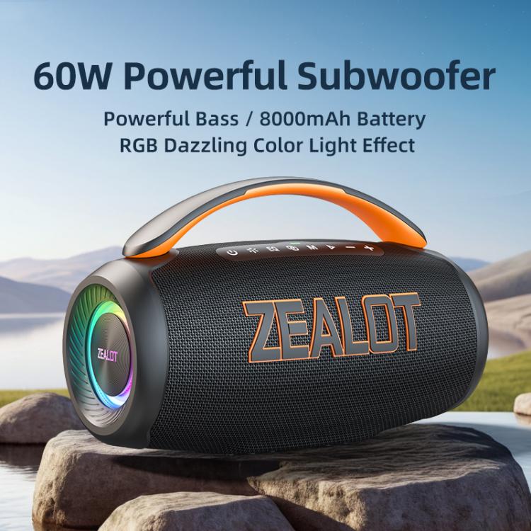 Zealot P12 60W Tragbarer Outdoor RGB Bluetooth Lautsprecher, PT12, P12