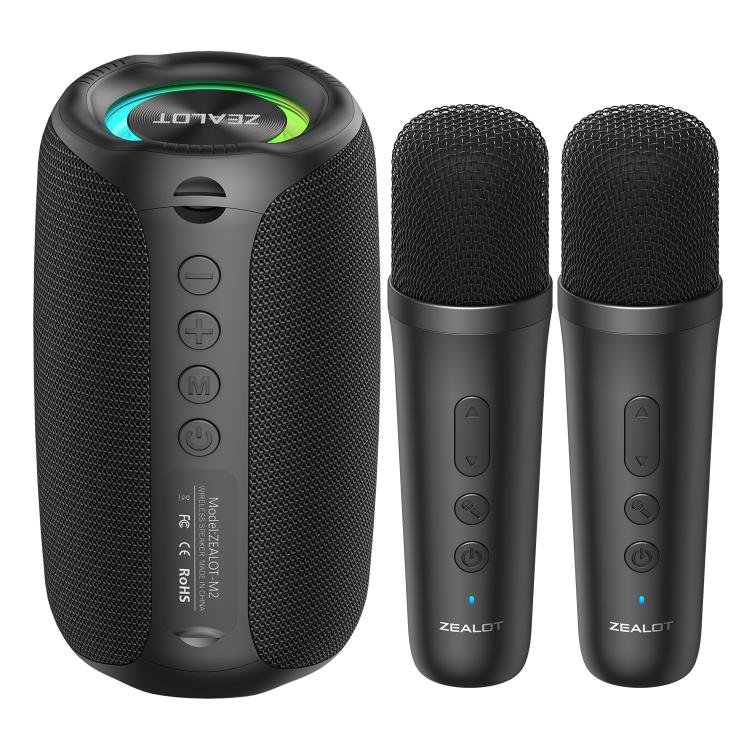 Zealot M2 8W Tragbarer Outdoor RGB Bluetooth-Lautsprecher, mit 2 Mikrofonen, mit 1 Mikrofon