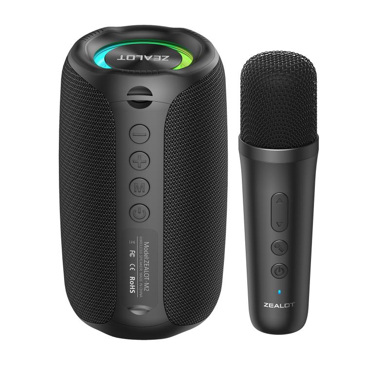 Zealot M2 8W Tragbarer Outdoor RGB Bluetooth-Lautsprecher, mit 2 Mikrofonen, mit 1 Mikrofon