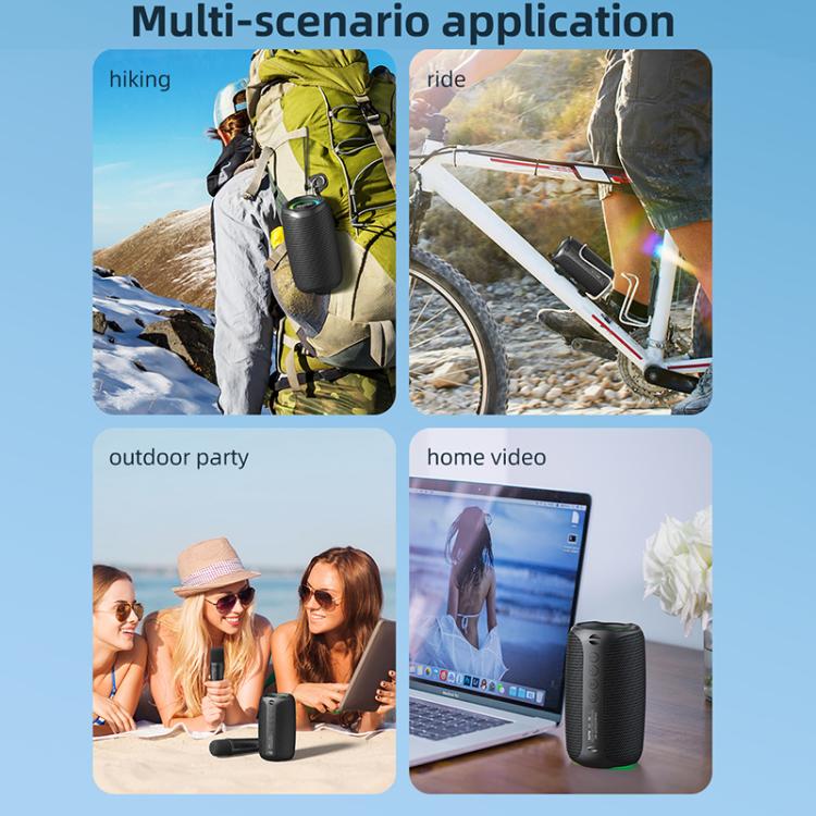 Zealot M2 8W Tragbarer Outdoor RGB Bluetooth-Lautsprecher, mit 2 Mikrofonen, mit 1 Mikrofon