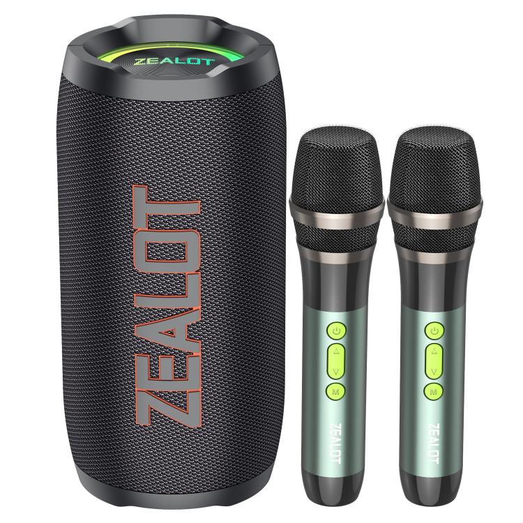 Zealot S76 50W tragbarer Outdoor RGB Bluetooth Lautsprecher, mit 2 Mikrofonen, mit 1 Mikrofon, ohne Mikrofon