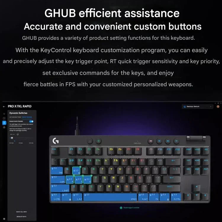 Logitech G PRO X TKL RAPID kabellose Gaming-Tastatur mit Magnetschaltern