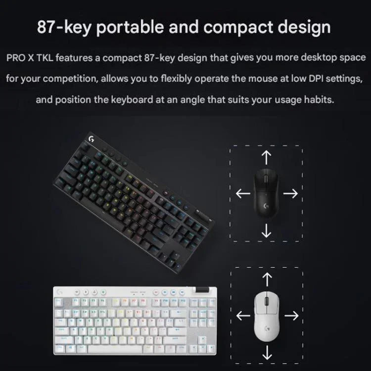 Logitech G PRO X TKL kabellose Gaming-Tastatur, GX-L mechanische Switches