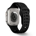 Silikonarmband mit Haifischmuster und Löchern, für Apple Watch 46 mm / 49 mm / 45 mm / 44 mm
