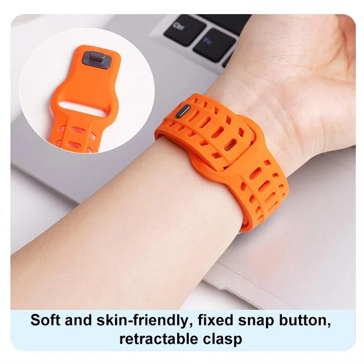 Silikonarmband mit Haifischmuster und Löchern, für Apple Watch 46 mm / 49 mm / 45 mm / 44 mm