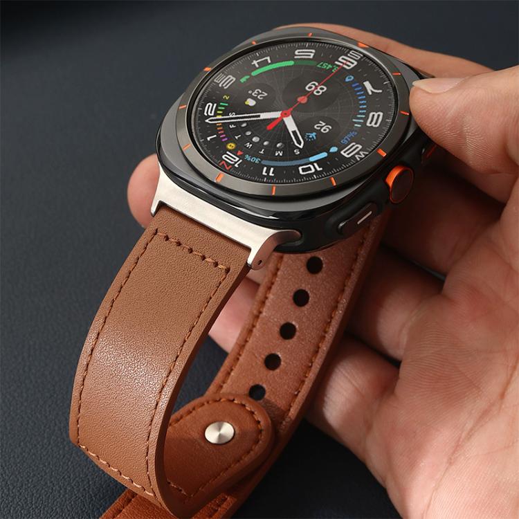 xDfind Rivet Buckle Genuine Leather Watch Band, 20mm, 22mm