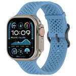 xDfind Atmungsaktives Silikon-Uhrenarmband, für Apple Watch 42 / 44 / 45 / 46 / 49 mm, für Apple Watch 38 / 40 / 41 / S10 42 mm