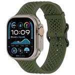 xDfind Atmungsaktives Silikon-Uhrenarmband, für Apple Watch 42 / 44 / 45 / 46 / 49 mm, für Apple Watch 38 / 40 / 41 / S10 42 mm