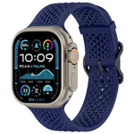 xDfind Atmungsaktives Silikon-Uhrenarmband, für Apple Watch 42 / 44 / 45 / 46 / 49 mm, für Apple Watch 38 / 40 / 41 / S10 42 mm