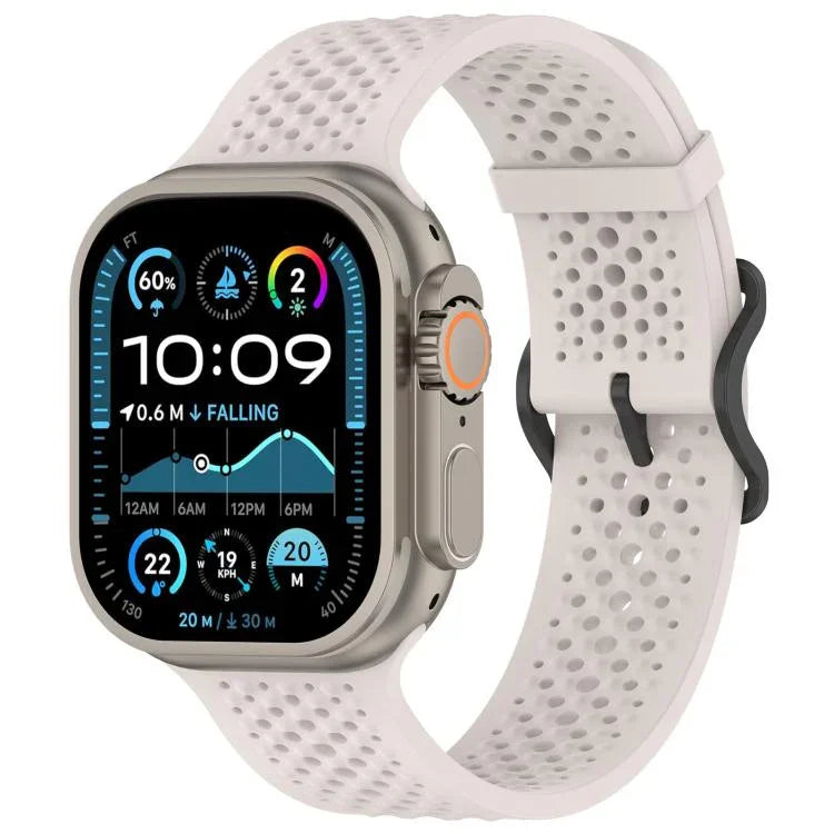 xDfind Atmungsaktives Silikon-Uhrenarmband, für Apple Watch 42 / 44 / 45 / 46 / 49 mm, für Apple Watch 38 / 40 / 41 / S10 42 mm