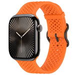 xDfind Atmungsaktives Silikon-Uhrenarmband, für Apple Watch 42 / 44 / 45 / 46 / 49 mm, für Apple Watch 38 / 40 / 41 / S10 42 mm