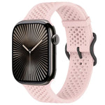 xDfind Atmungsaktives Silikon-Uhrenarmband, für Apple Watch 42 / 44 / 45 / 46 / 49 mm, für Apple Watch 38 / 40 / 41 / S10 42 mm