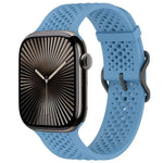 xDfind Atmungsaktives Silikon-Uhrenarmband, für Apple Watch 42 / 44 / 45 / 46 / 49 mm, für Apple Watch 38 / 40 / 41 / S10 42 mm
