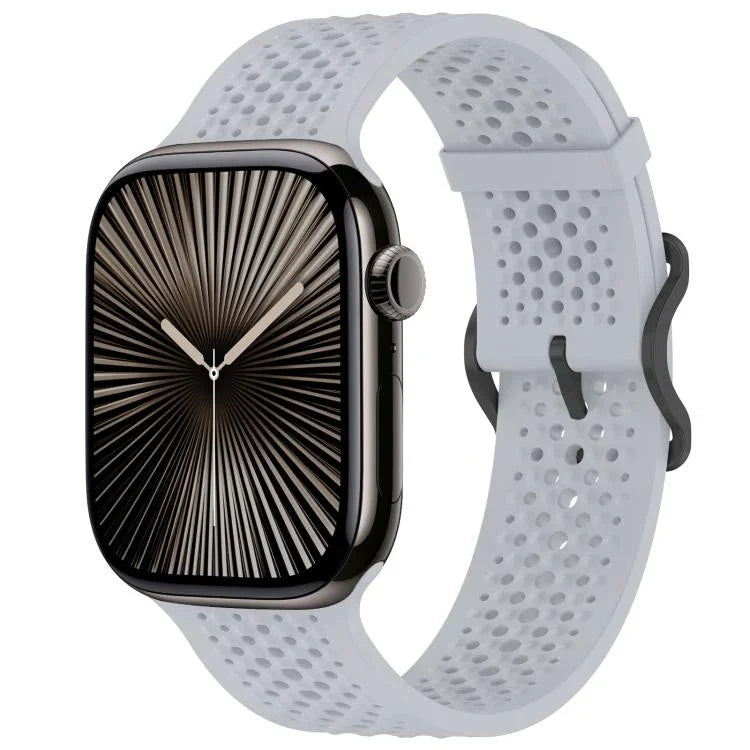xDfind Atmungsaktives Silikon-Uhrenarmband, für Apple Watch 42 / 44 / 45 / 46 / 49 mm, für Apple Watch 38 / 40 / 41 / S10 42 mm