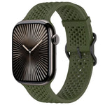 xDfind Atmungsaktives Silikon-Uhrenarmband, für Apple Watch 42 / 44 / 45 / 46 / 49 mm, für Apple Watch 38 / 40 / 41 / S10 42 mm