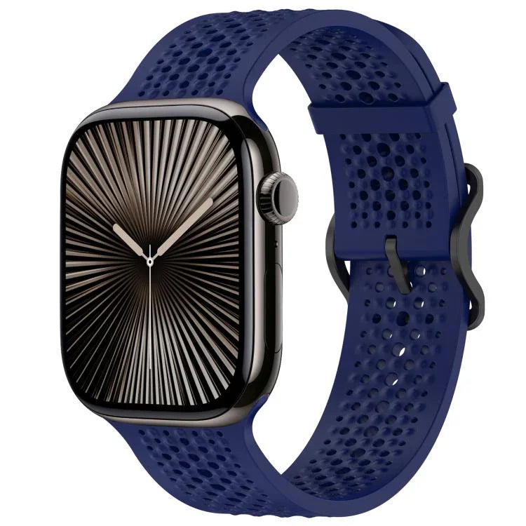 xDfind Atmungsaktives Silikon-Uhrenarmband, für Apple Watch 42 / 44 / 45 / 46 / 49 mm, für Apple Watch 38 / 40 / 41 / S10 42 mm