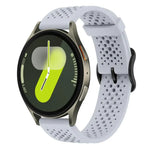 xDfind Atmungsaktives Silikon-Uhrenarmband, für Samsung Galaxy Watch Ultra / Ultra 2025, Samsung Galaxy Watch 8 / 8 Classic, Samsung Galaxy Watch 7 / 6 / 5 / FE