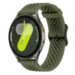 xDfind Atmungsaktives Silikon-Uhrenarmband, für Samsung Galaxy Watch Ultra / Ultra 2025, Samsung Galaxy Watch 8 / 8 Classic, Samsung Galaxy Watch 7 / 6 / 5 / FE