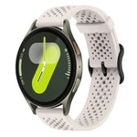 xDfind Atmungsaktives Silikon-Uhrenarmband, für Samsung Galaxy Watch Ultra / Ultra 2025, Samsung Galaxy Watch 8 / 8 Classic, Samsung Galaxy Watch 7 / 6 / 5 / FE