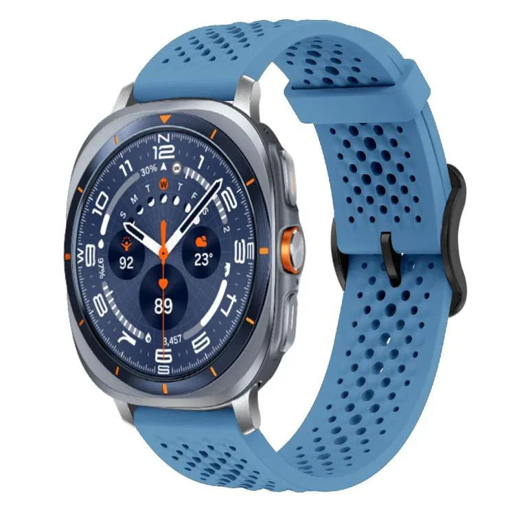 xDfind Atmungsaktives Silikon-Uhrenarmband, für Samsung Galaxy Watch Ultra / Ultra 2025, Samsung Galaxy Watch 8 / 8 Classic, Samsung Galaxy Watch 7 / 6 / 5 / FE