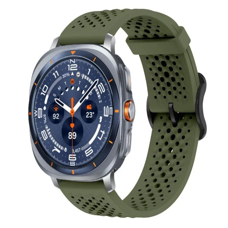 xDfind Atmungsaktives Silikon-Uhrenarmband, für Samsung Galaxy Watch Ultra / Ultra 2025, Samsung Galaxy Watch 8 / 8 Classic, Samsung Galaxy Watch 7 / 6 / 5 / FE