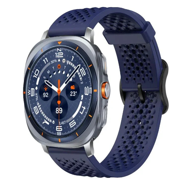 xDfind Atmungsaktives Silikon-Uhrenarmband, für Samsung Galaxy Watch Ultra / Ultra 2025, Samsung Galaxy Watch 8 / 8 Classic, Samsung Galaxy Watch 7 / 6 / 5 / FE