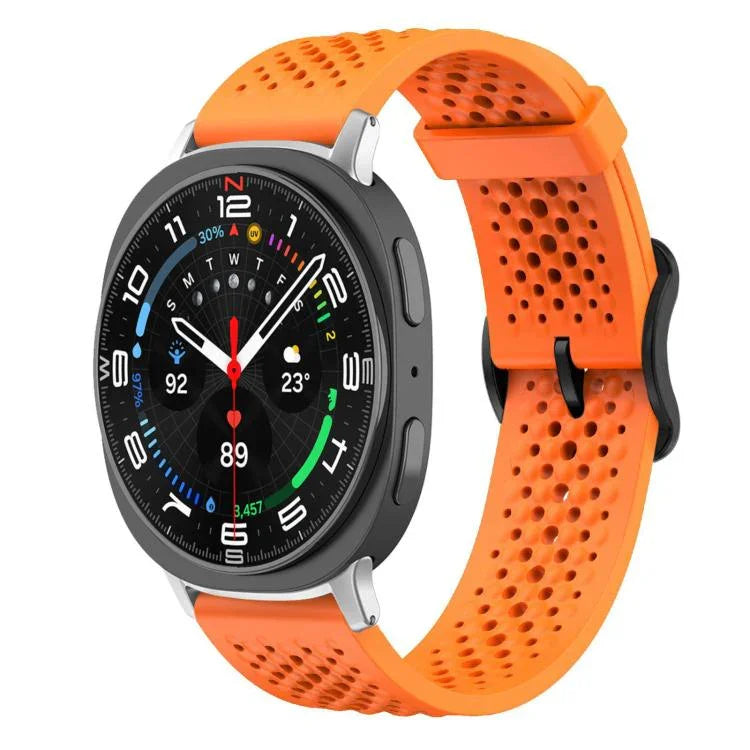 xDfind Atmungsaktives Silikon-Uhrenarmband, für Samsung Galaxy Watch Ultra / Ultra 2025, Samsung Galaxy Watch 8 / 8 Classic, Samsung Galaxy Watch 7 / 6 / 5 / FE